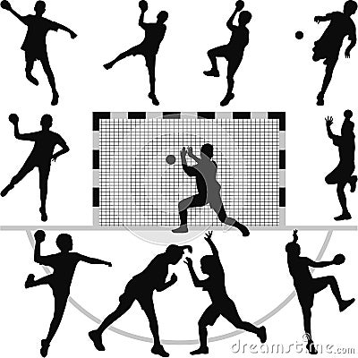Handball silhouette vector Vector Illustration