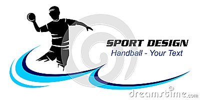 Handball sport logo in vector quality. Vector Illustration