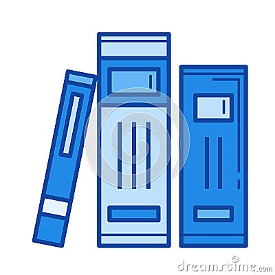 Handbooks line icon. Vector Illustration