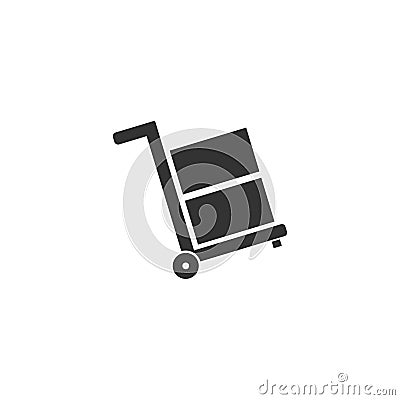 Handcart icon flat Vector Illustration