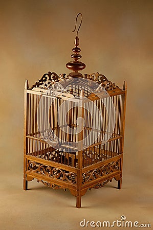 Handcrafted Bird Cage Editorial Stock Photo