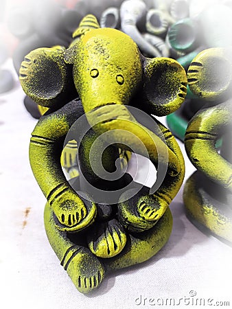 Handcrafted Ganesh india ðŸ‡®ðŸ‡³ handicated ganeshay Stock Photo