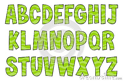 Handcrafted Halloween Party Letters. Color Creative Art Typographic Design Vector Illustration