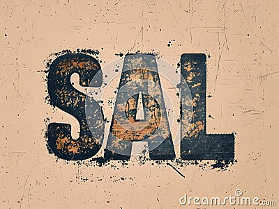 Handcrafted and Textural Sale Text Display with Rustic and Distressed Calligraphic generative ai Stock Photo