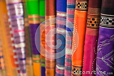 Handcrafts shot at the market in Morocco Stock Photo