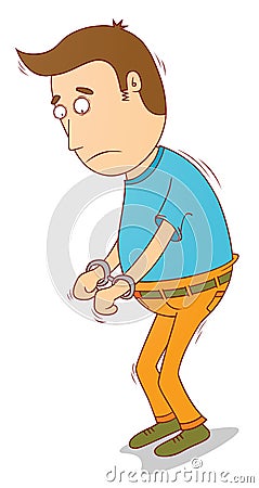 Handcuff man Vector Illustration