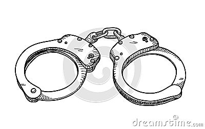 Handcuffs Doodle Vector Illustration