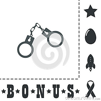 Handcuffs flat icon Vector Illustration