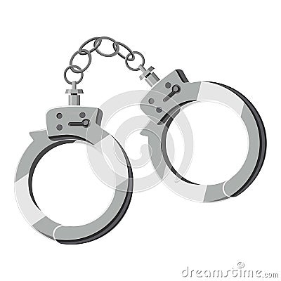 Handcuffs icon, cartoon style Vector Illustration