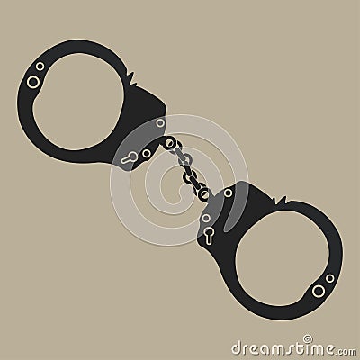 Handcuffs icon Crime Vector Illustration