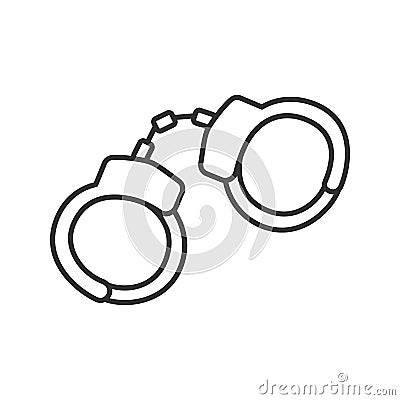 Handcuffs linear icon Vector Illustration