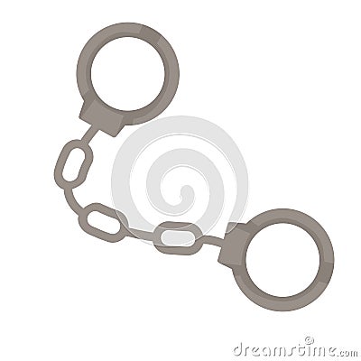 Handcuffs police accessory arrest justice and imprisonment Vector Illustration