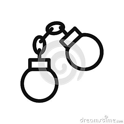 Handcuffs vector icon in modern design style for web site and mobile app Vector Illustration