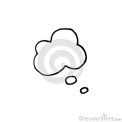 Handdrawn doodle cloud icon. Hand drawn black sketch. Sign symb Vector Illustration