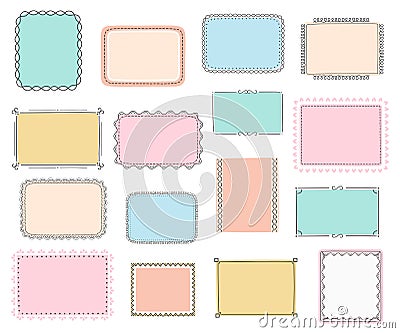 Handdrawn Frames Vector Illustration