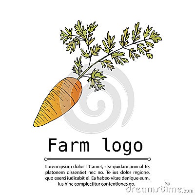 Handdrawn vector doodle logo. Vector Illustration