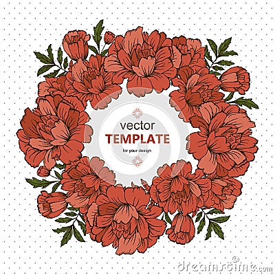 Handdrawn vector poster with place for your text. Unique template wedding card, invitation. Vector Illustration