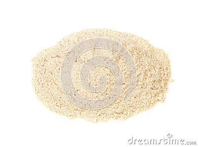 Handful of apple pectin powder closeup on white Stock Photo