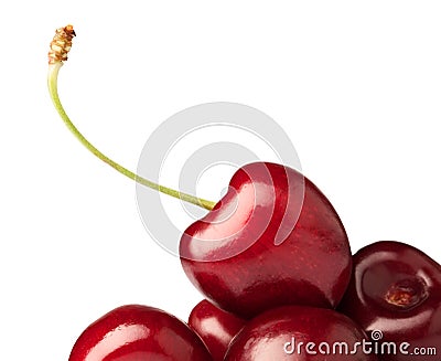 Handful of a red cherry Stock Photo