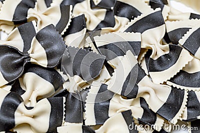 Italian Zebra Pasta from durum wheat semolina Stock Photo