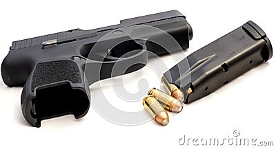 Handgun Bullets Crime Rights Gun Stock Photo