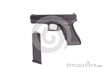 Handgun isolated on white background Stock Photo