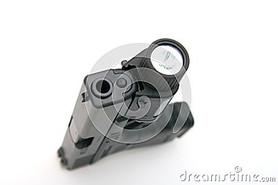 Handgun with Light Stock Photo