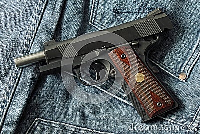 Handgun, semi-automatic. Stock Photo