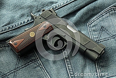 Handgun, semi-automatic. Stock Photo