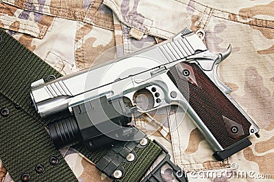 Handgun, semi-automatic Stock Photo