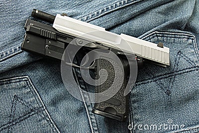 Handgun, semi-automatic. Stock Photo