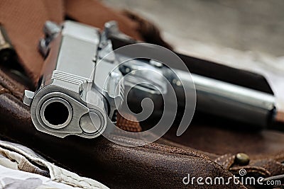 Handgun, semi-automatic. Stock Photo