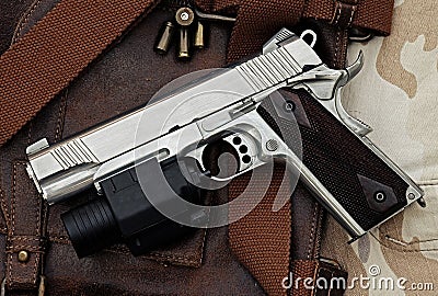 Handgun, semi-automatic. Stock Photo