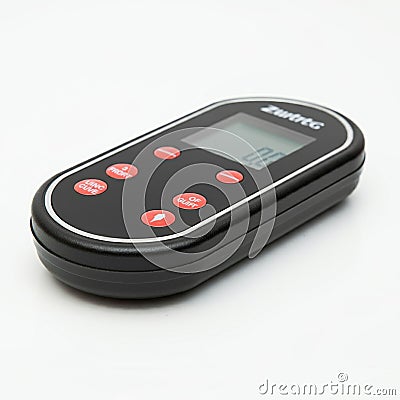 A handheld electronic device featuring a rectangular shape with rounded edges, Stock Photo