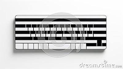 Handheld Modular Keyboard With White And Black Stripes Stock Photo