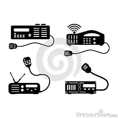 Handheld transceiver icon, vector illustration design template Vector Illustration