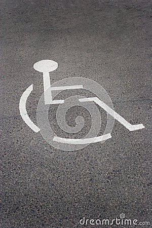 Handicap parking Stock Photo