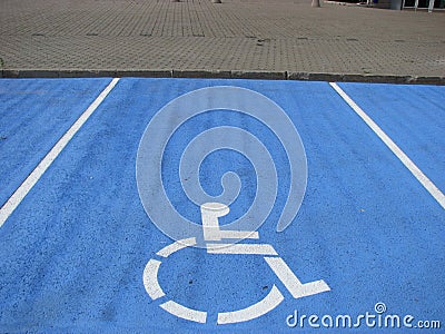 Handicap parking Stock Photo