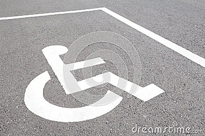 Handicap parking Stock Photo