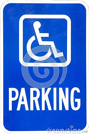 Handicap Parking Sign Stock Photo