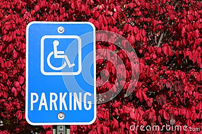 Handicap Parking Sign Stock Photo