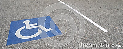 Handicap Parking Space Stock Photo