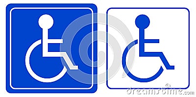 Handicap or wheelchair person symbol Vector Illustration