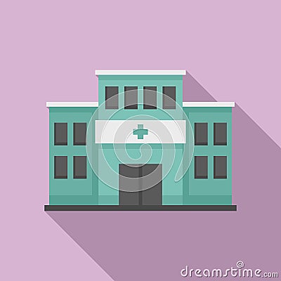 Handicapped hospital icon, flat style Vector Illustration