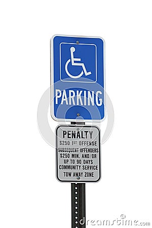 Handicapped Parking sign Stock Photo