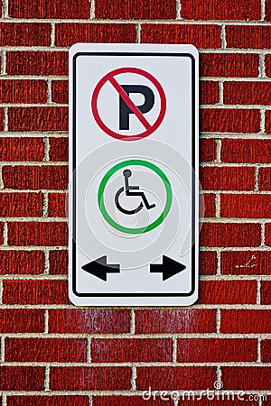 Only handicapped parking sign Stock Photo