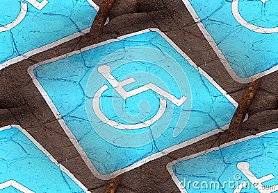 Handicapped or Disabled Parking Sign Stock Photo