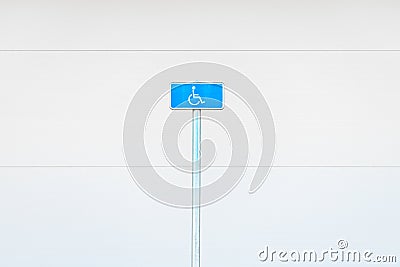 Handicapped parking street sign Stock Photo