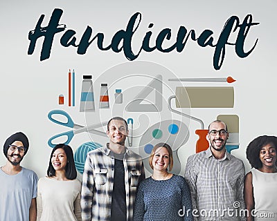 Handicraft Handmade Handiwork Art Design Ideas Concept Stock Photo