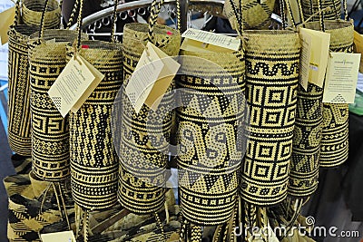 Handicraft of People of Penan Editorial Stock Photo